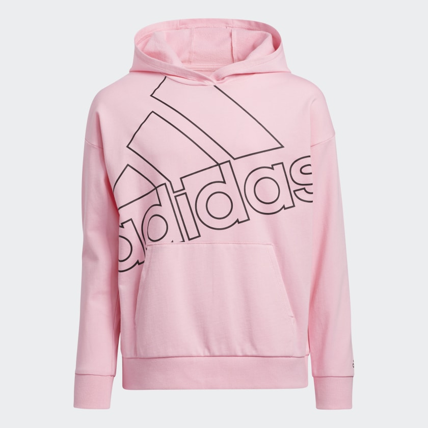 Embossed badge of sport pullover hoodie