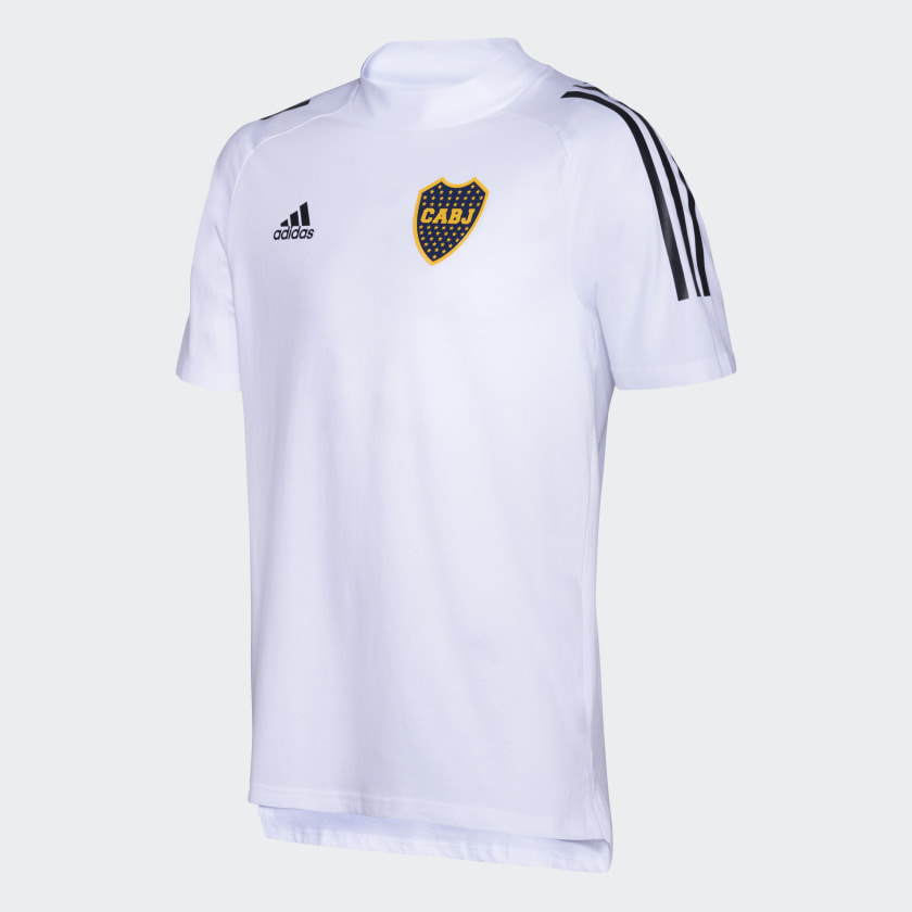 camiseta de boca adidas blanca