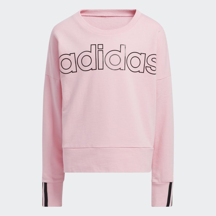 adidas 3-Stripes Pullover Sweatshirt - Pink | adidas US