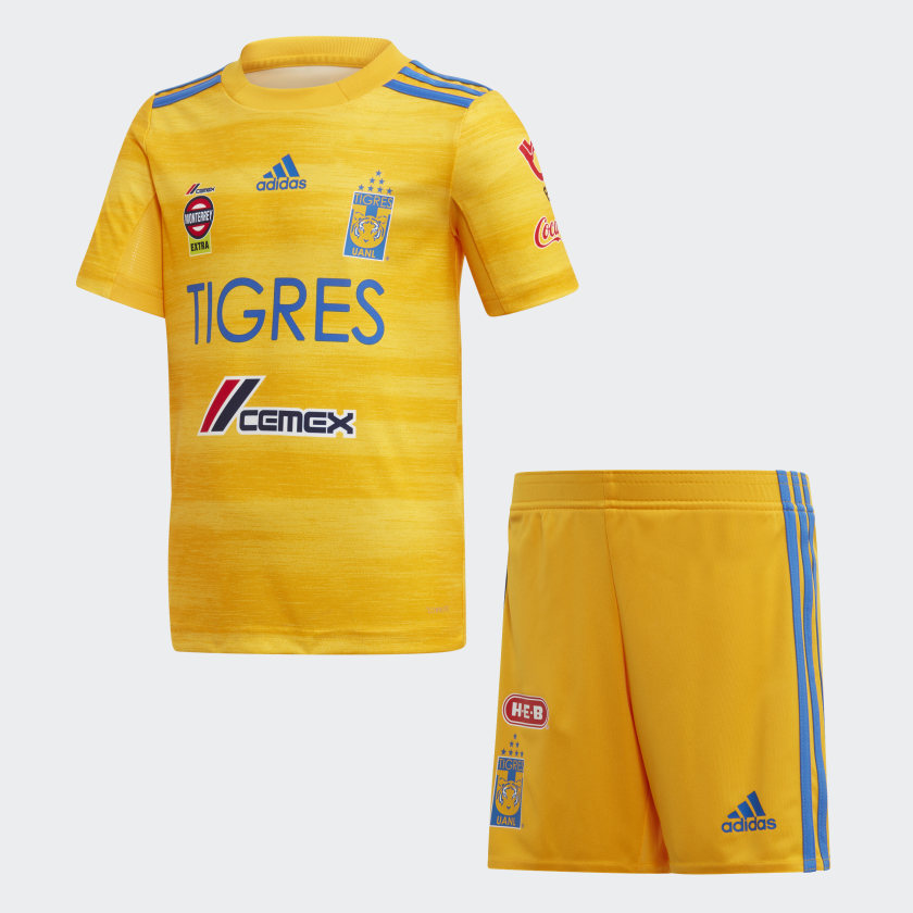 Adidas Mini Uniforme Titular Tigres Uanl Nino Unisex Amarillo Adidas Mexico