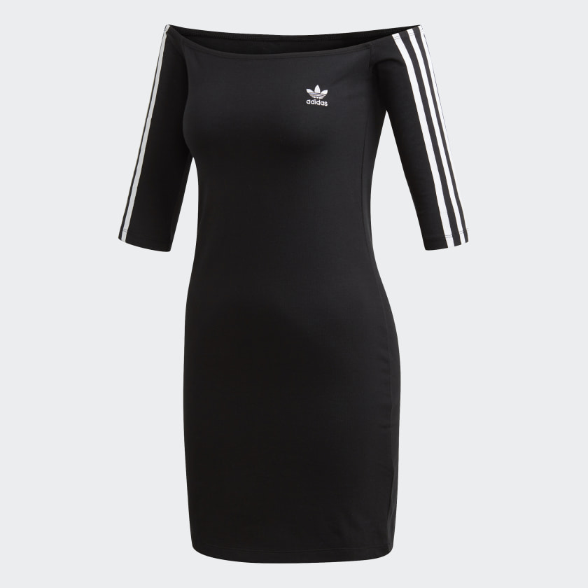adidas Off-the-Shoulder Dress - Black | adidas Australia