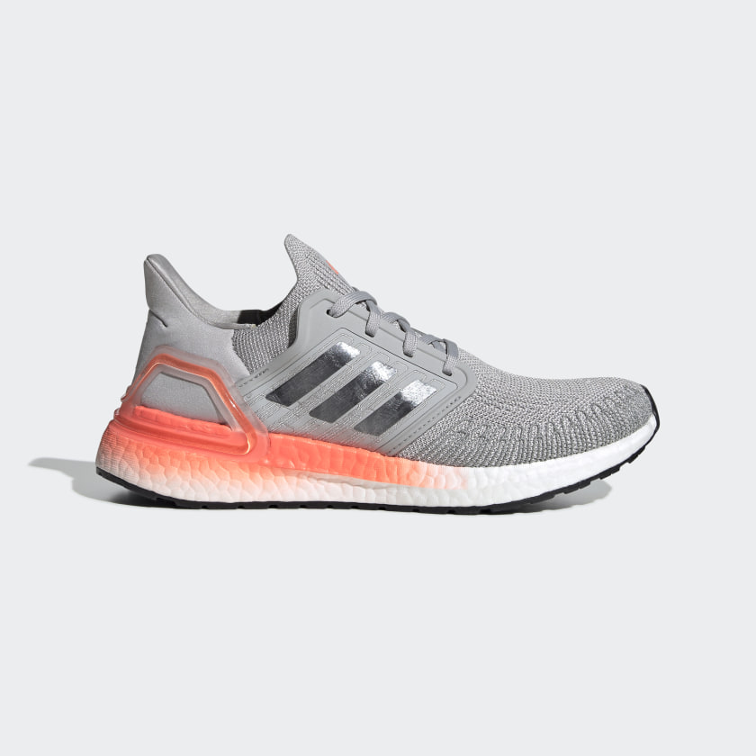 Women's Ultraboost 20 Grey and Coral Shoes | adidas US