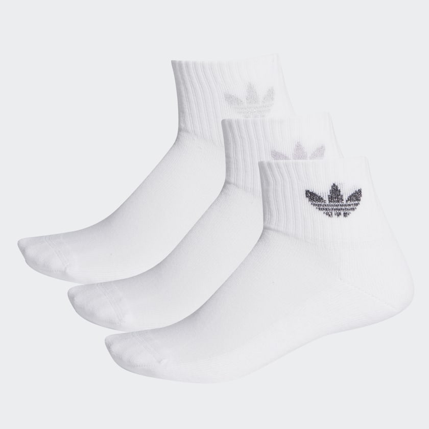 adidas Medias Tobilleras Altas 3 Pares - Blanco | adidas Argentina