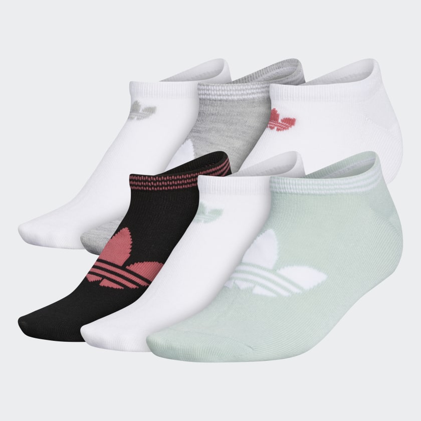 adidas Trefoil Superlite No-Show Socks 6 Pairs - Green | adidas US