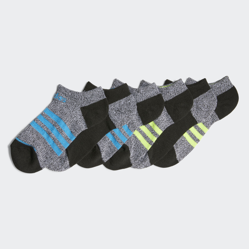 adidas 3-Stripes No-Show Socks 6 Pairs - Black | CK8351 | adidas US