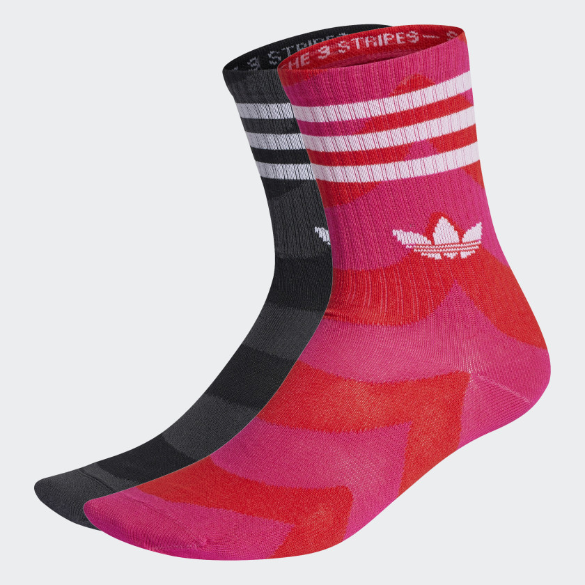 adidas Marimekko Crew Socks 2 Pairs - Pink | adidas Vietnam