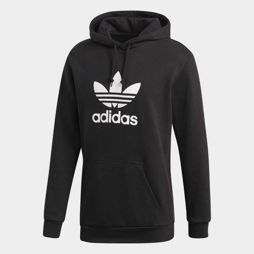 Adidas trefoil hoodie heren clearance