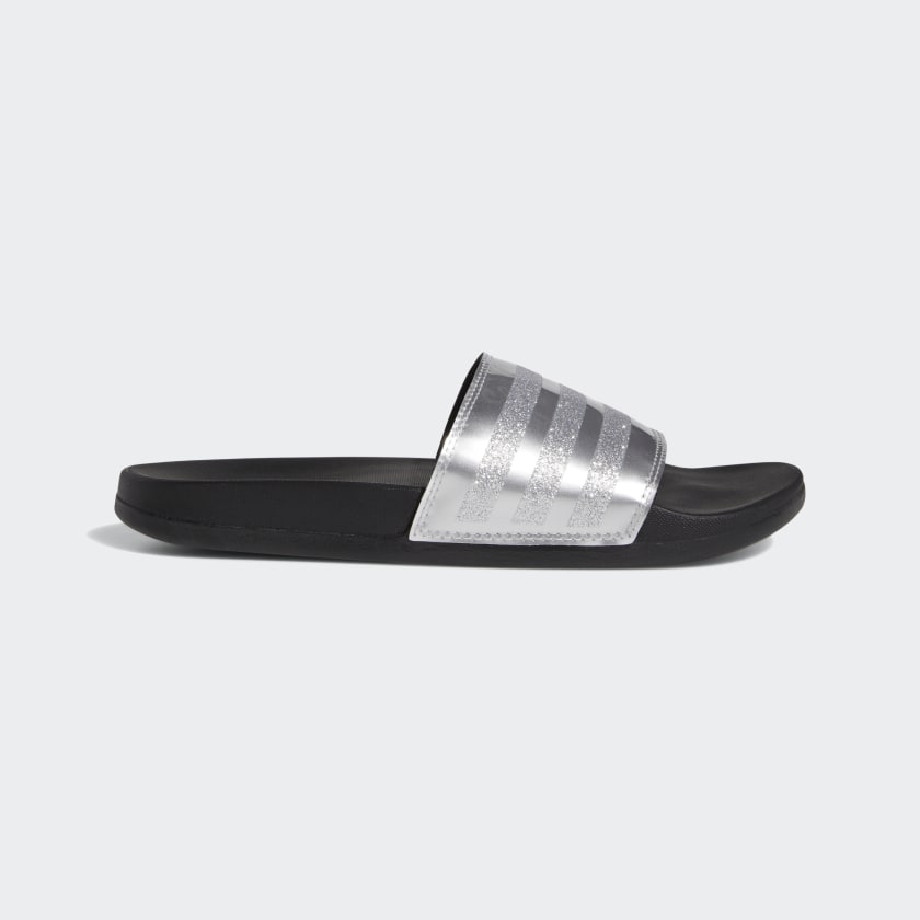 Adidas originals adilette sliders in silver clearance