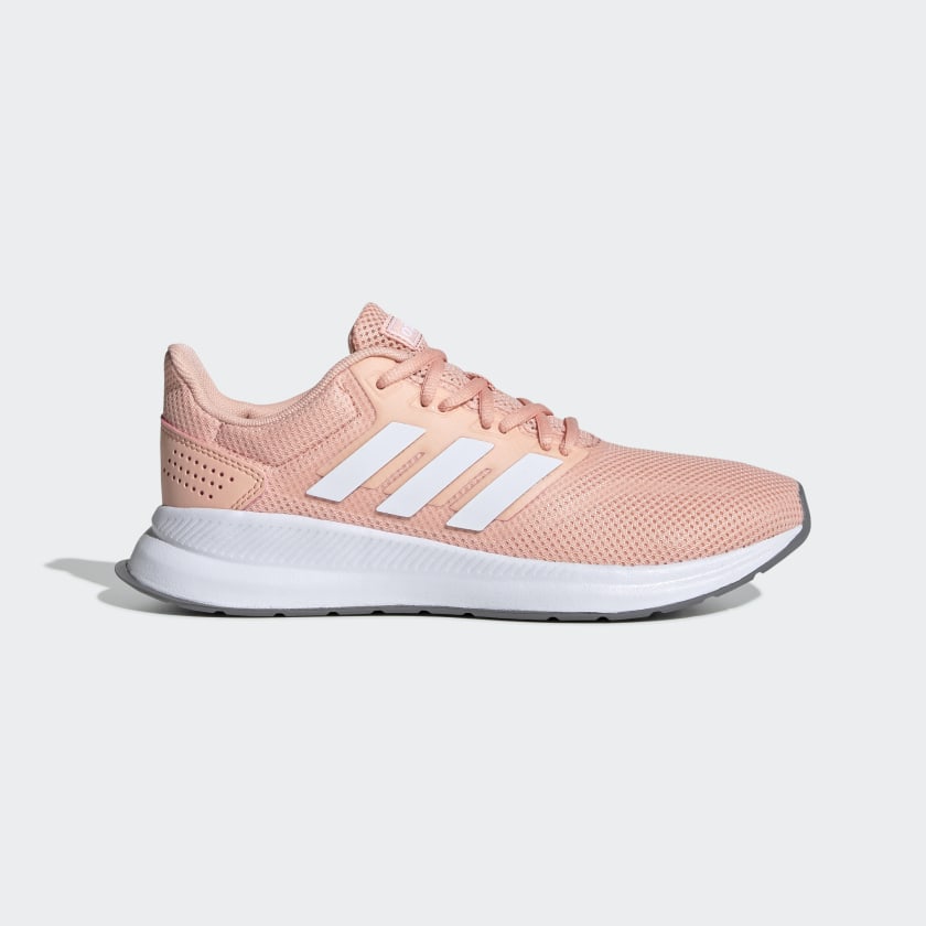 white adidas with pink