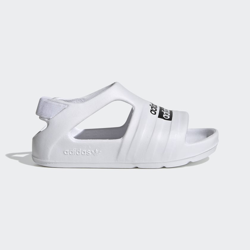 all white adidas slides