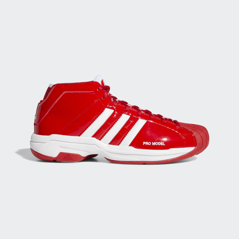 adidas pro model white with red stripes