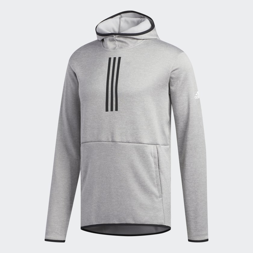 adidas Team Issue Three Stripe Life Hoodie Grey adidas US