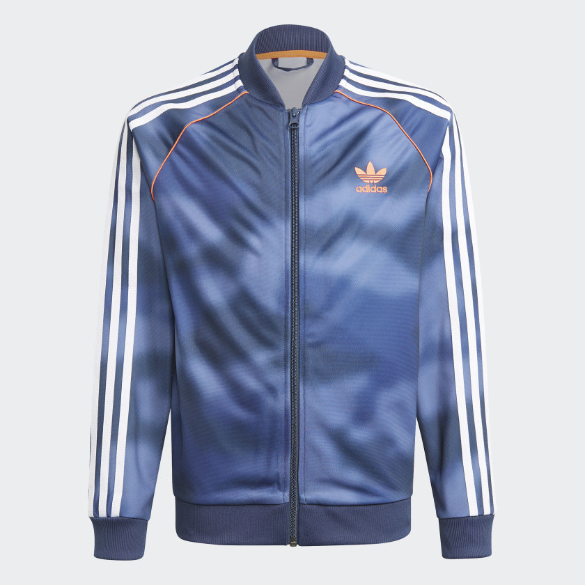 adidas sst track top blue