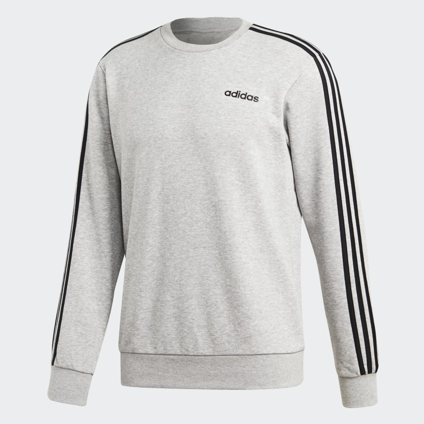 adidas Essentials 3-Stripes Sweatshirt - Grey | adidas UK