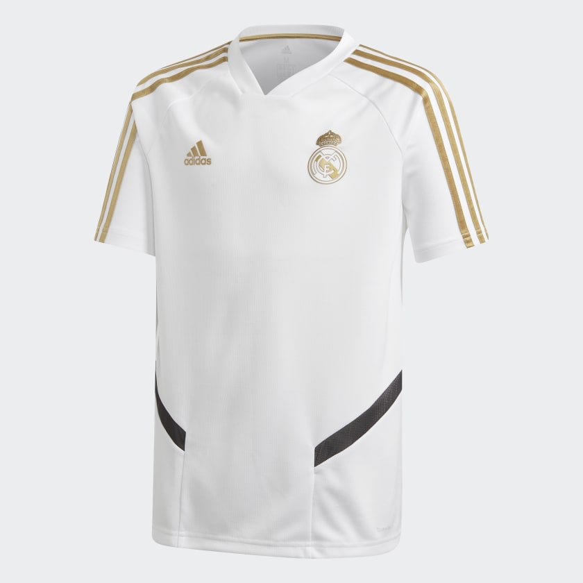 real madrid training jersey gold