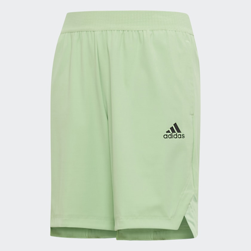 green and white adidas shorts
