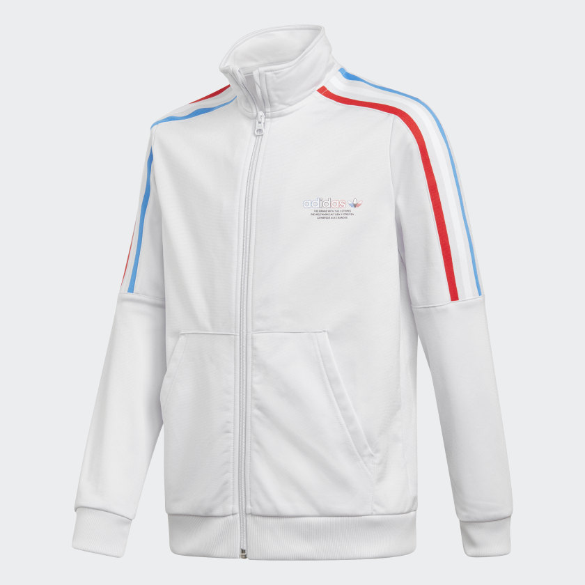 adidas originals adicolor track jacket in white