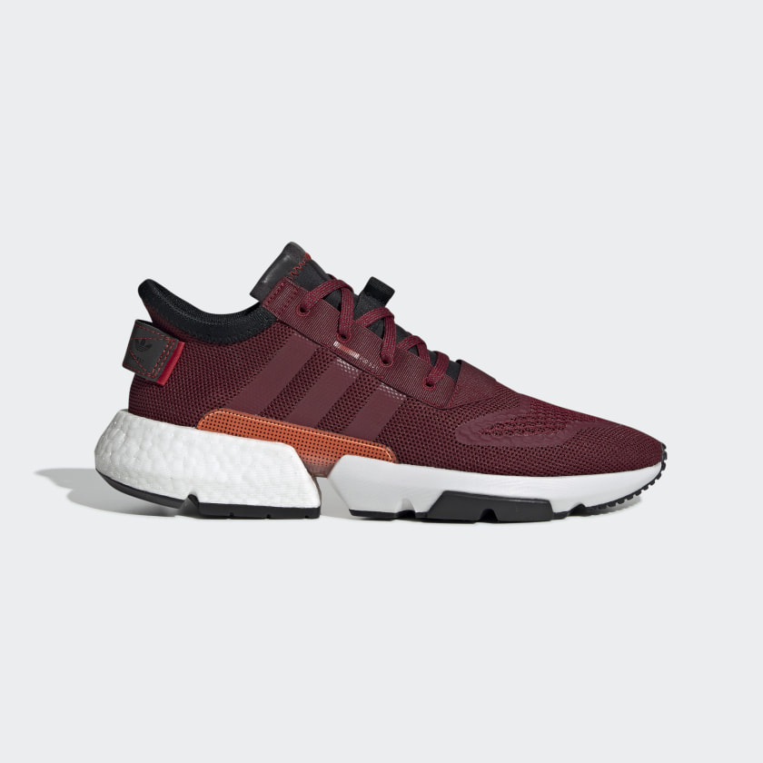 black and maroon adidas shoes