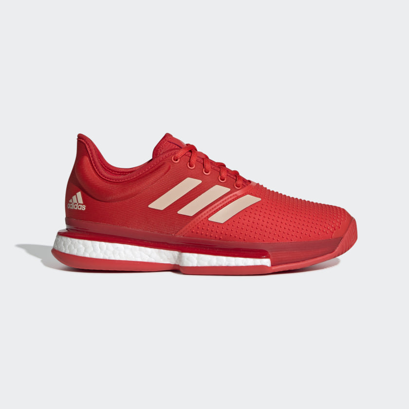 adidas SoleCourt Tennis Shoes - Red 