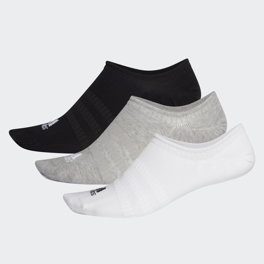 adidas white no show socks