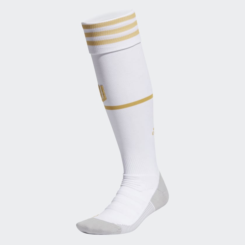 white adidas football socks