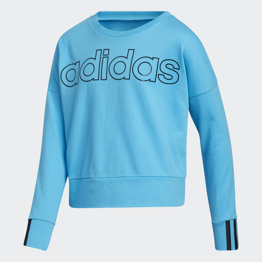 adidas 3-Stripes Pullover Sweatshirt - Blue | adidas US