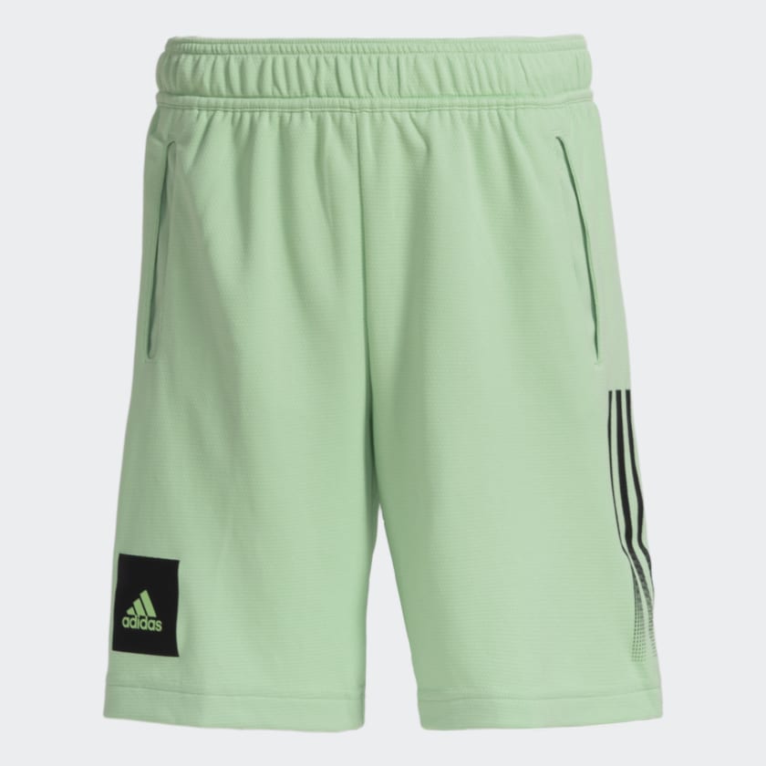 green and white adidas shorts
