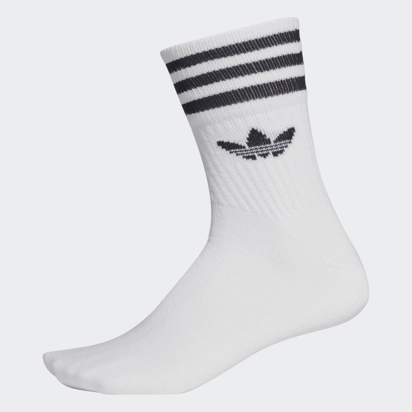 adidas Mid-Cut Crew Socks 3 Pairs - White | adidas Philipines