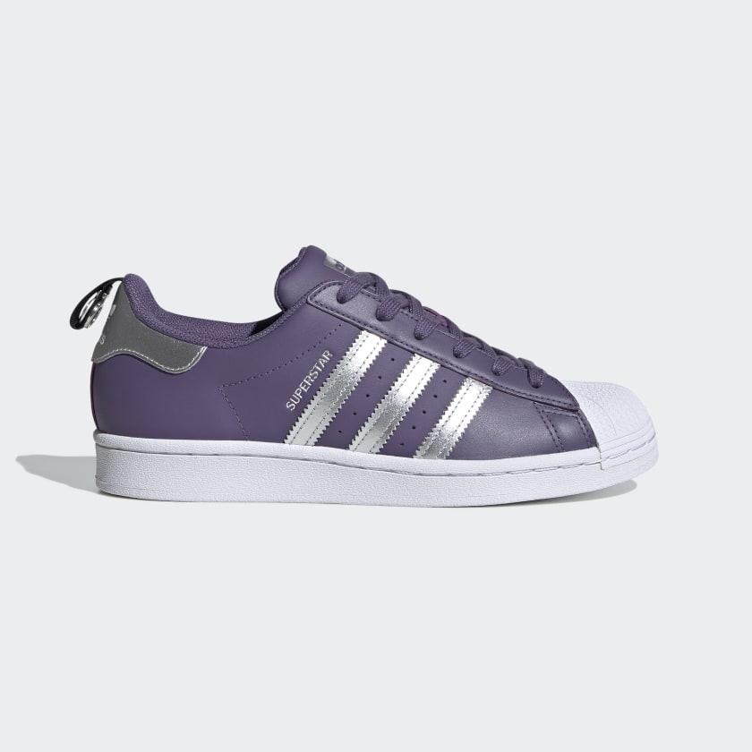 purple and white shell toe adidas