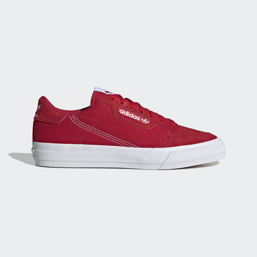 adidas Continental Vulc Shoes - Red 