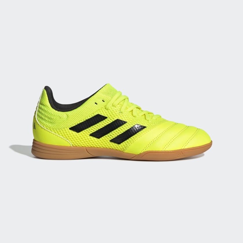 yellow adidas indoor soccer shoes