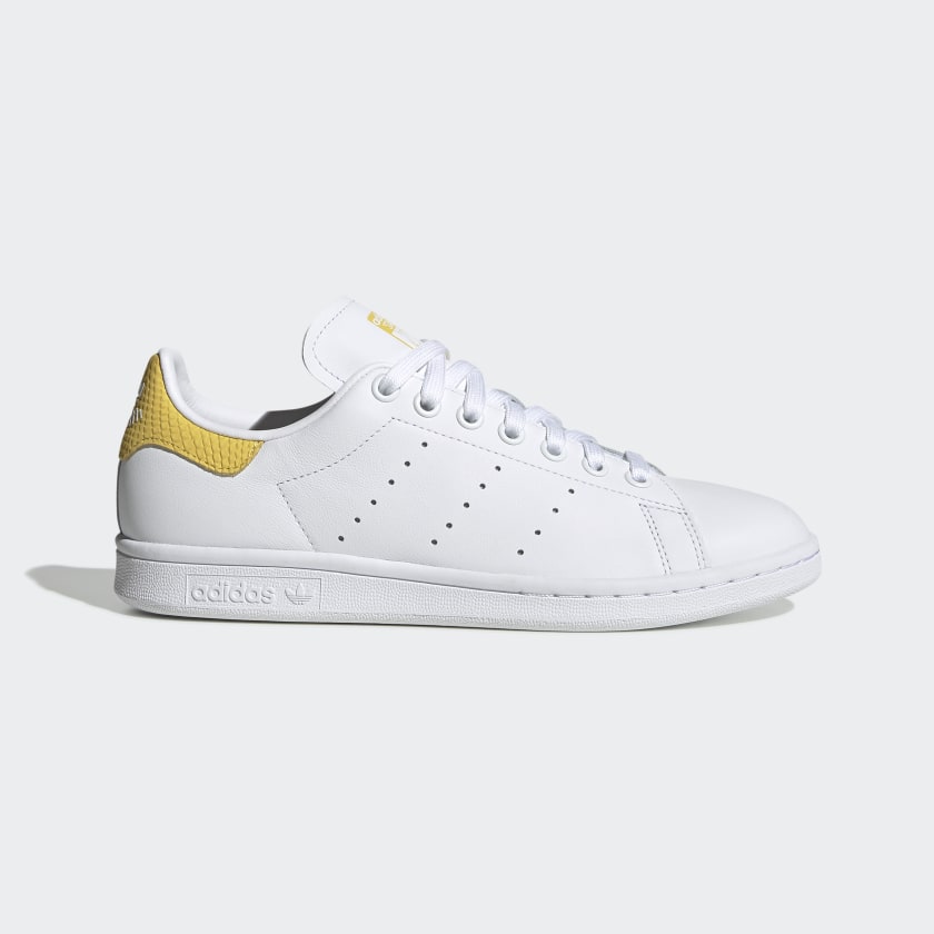 Women's Stan Smith Cloud White and Core Yellow Shoes | adidas US