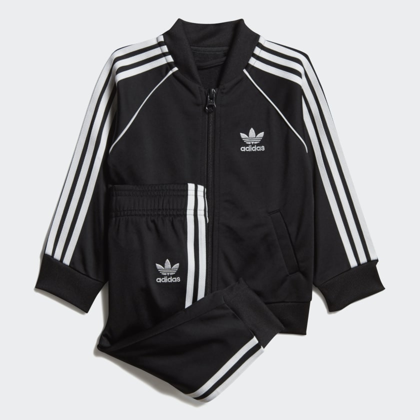 adidas black and white jacket and pants
