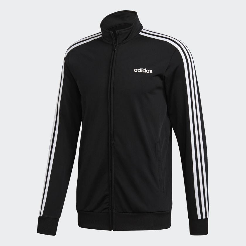 adidas 3 stripe tulle black track jacket