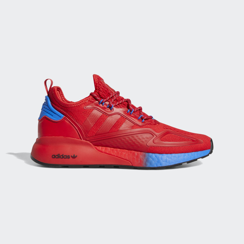 adidas boost red and blue