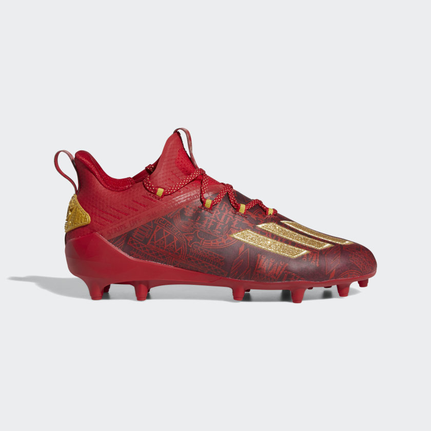 all red adidas football cleats