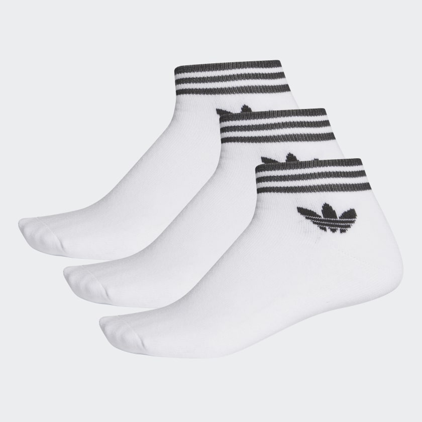 Adidas Trefoil Ankle Socks 3 Pairs White Adidas Turkey