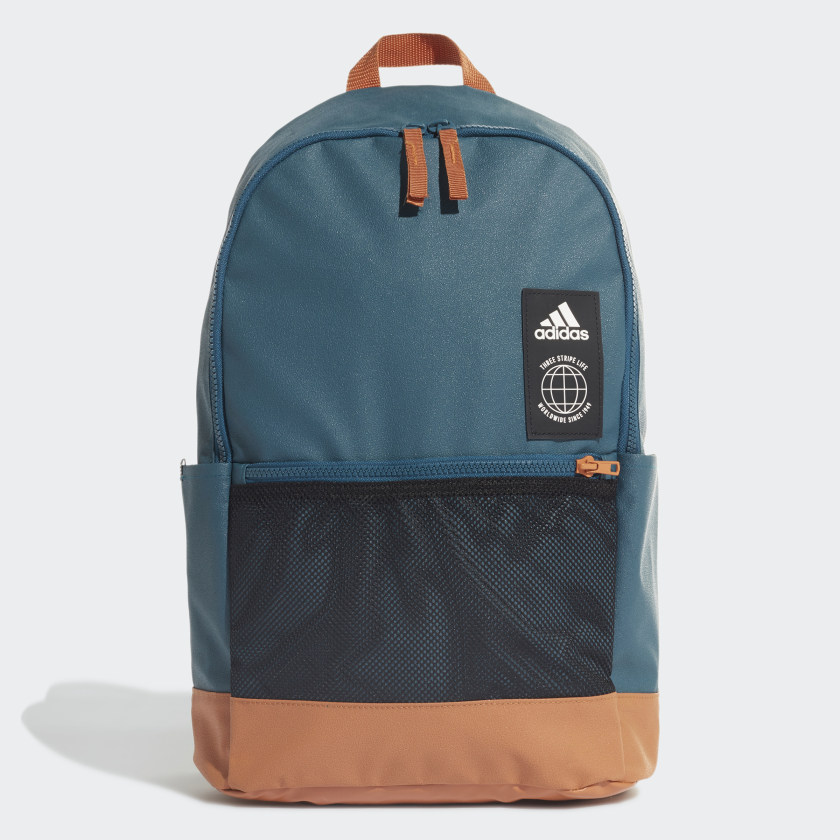 blue and orange adidas backpack