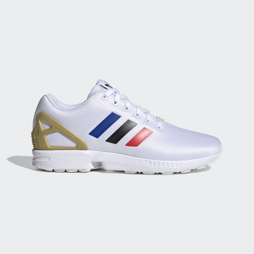 white adidas originals zx flux