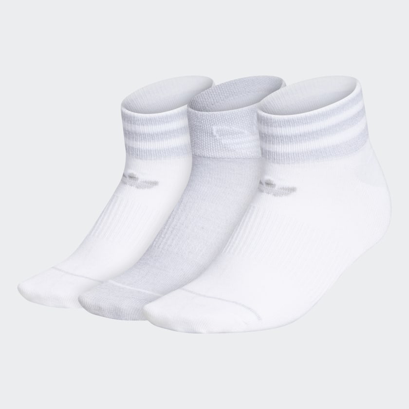 adidas 3-Stripes Ankle Socks 3 Pairs - White | adidas US