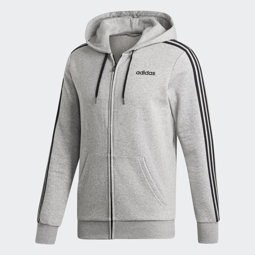 grey adidas hoodie with black logo