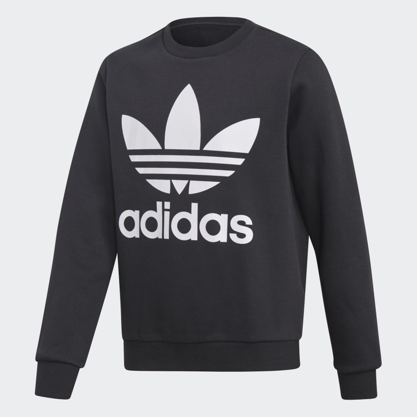 adidas Fleece Crew Genser Svart | adidas Norway Black Friday ZNE Klær Gensere Polyester | adidas NO
