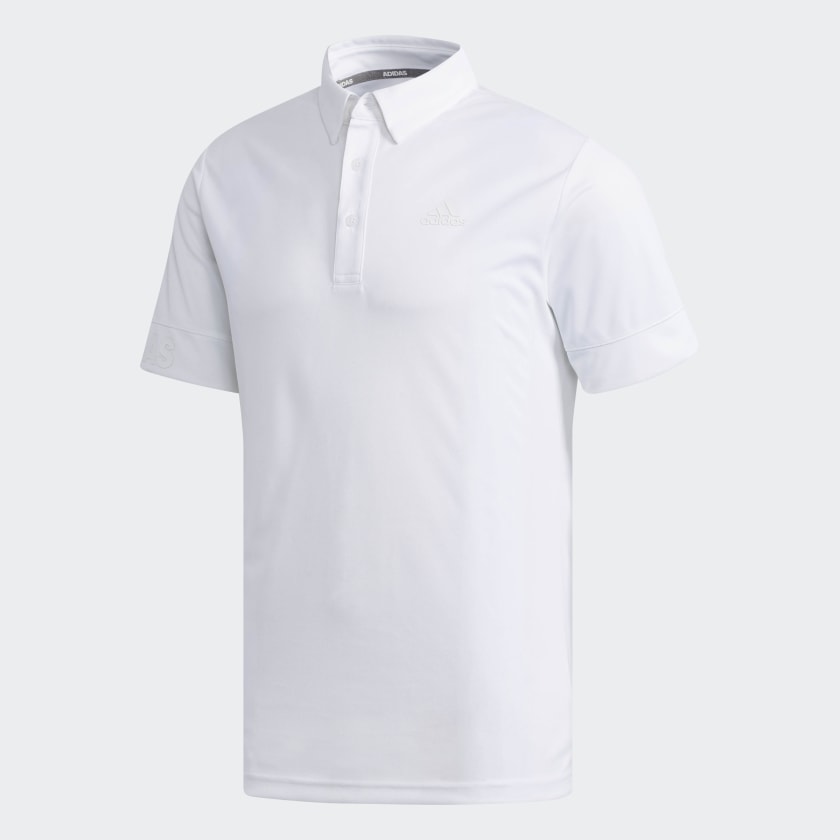 adidas white golf shirt