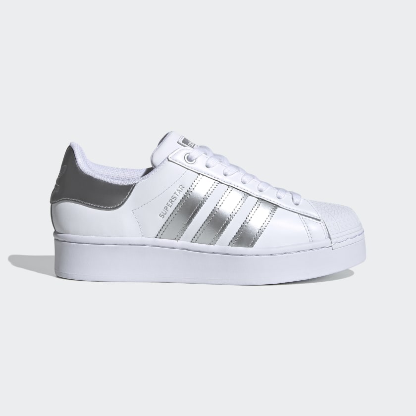 scarpe adidas superstar bianche e argento