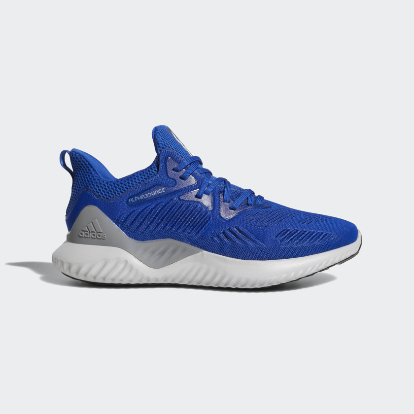 adidas alphabounce blue running shoes