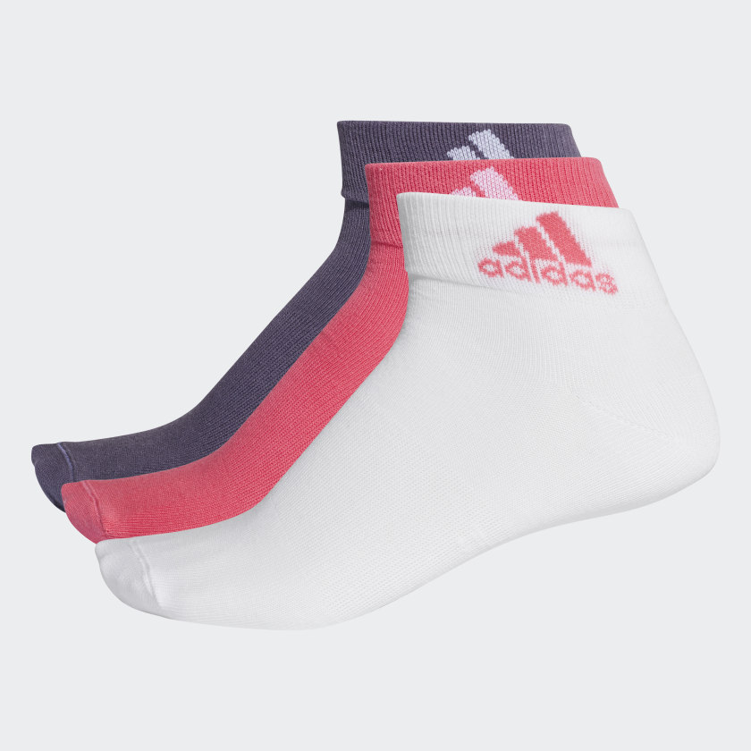 adidas Ankle Socks 3 Pairs Pink adidas Canada