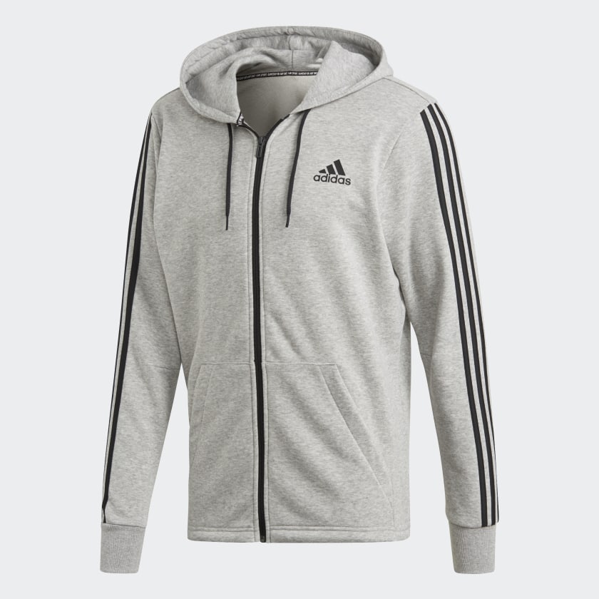 adidas men's french terry full zip hoodie