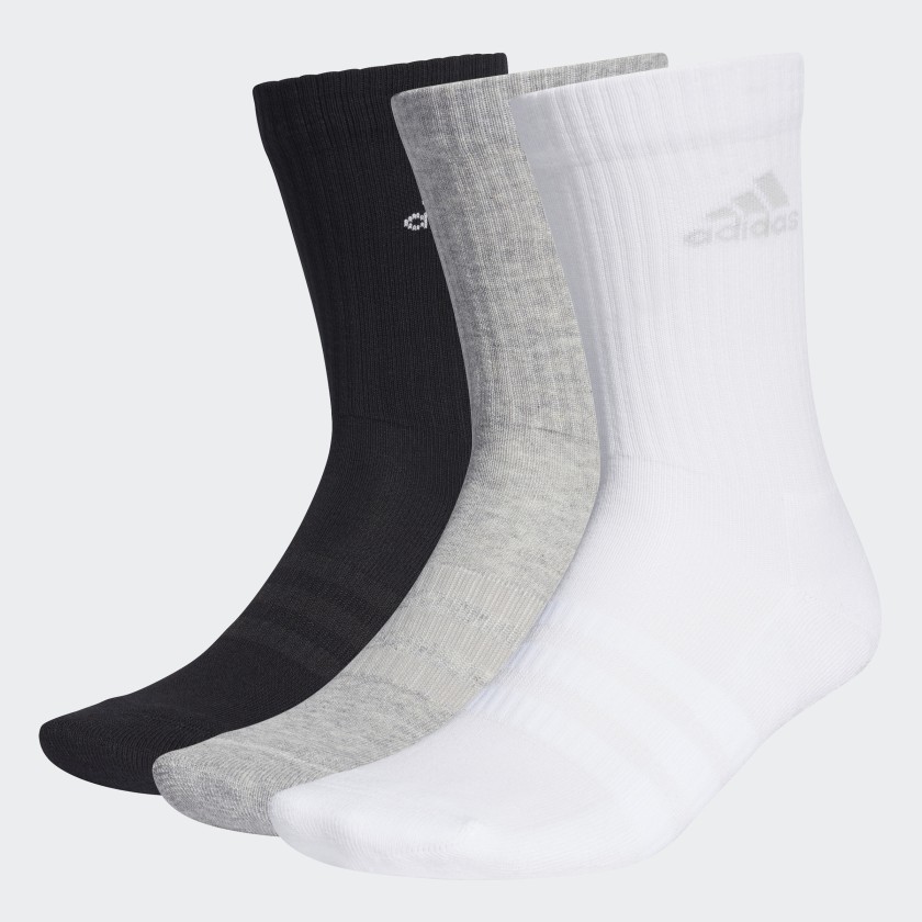 adidas Cushioned Crew Socks 3 Pairs - Grey | adidas UK