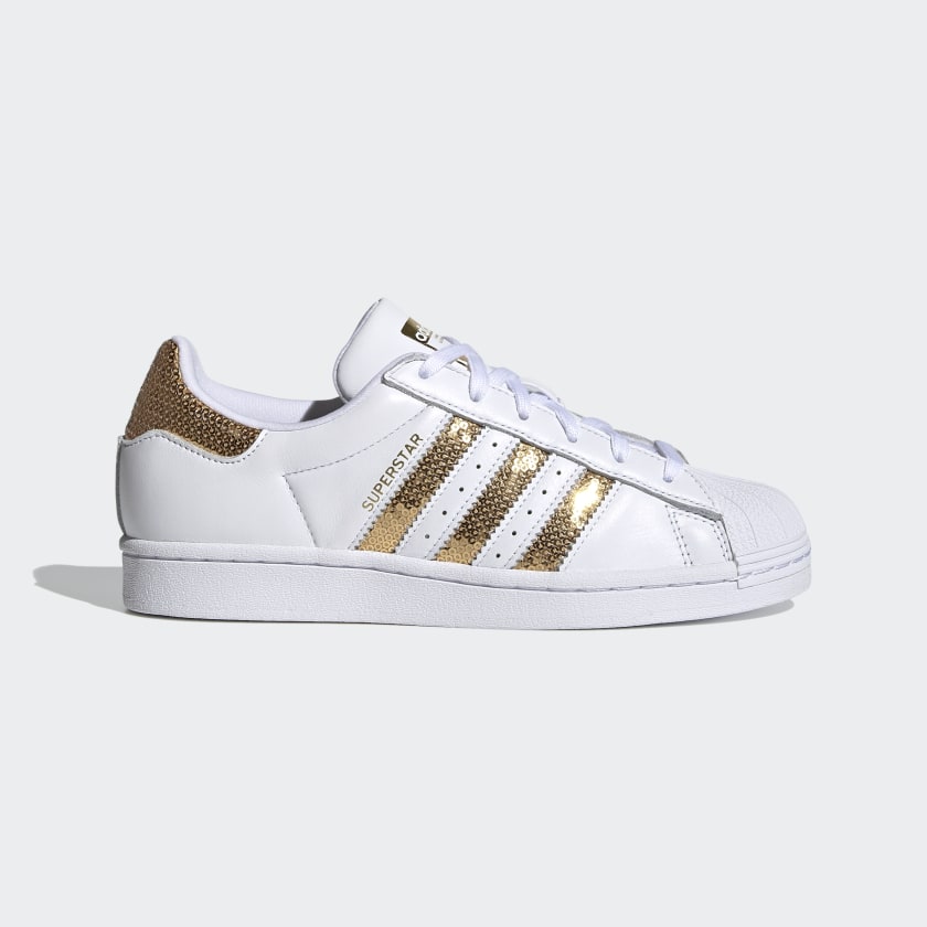 white and gold adidas