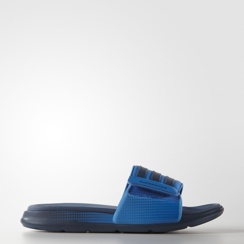 adidas Men's Superstar 4G Slides - Blue 